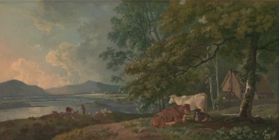 Morning- Landscape with Cattle by George Barret